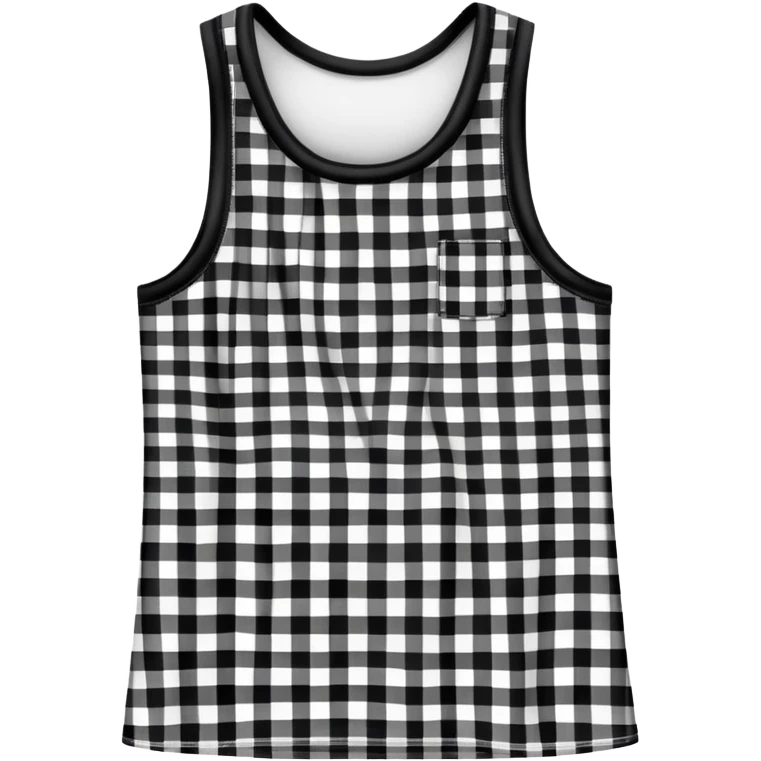 Black gingham tank top emoji