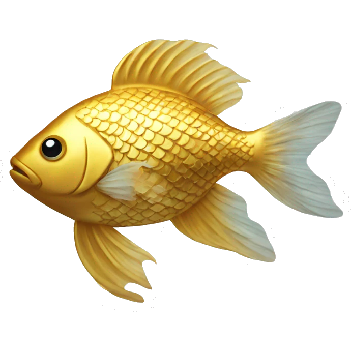 Gold floral fish emoji