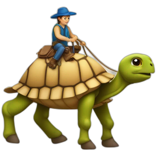 Une Tortue sur un chameau emoji