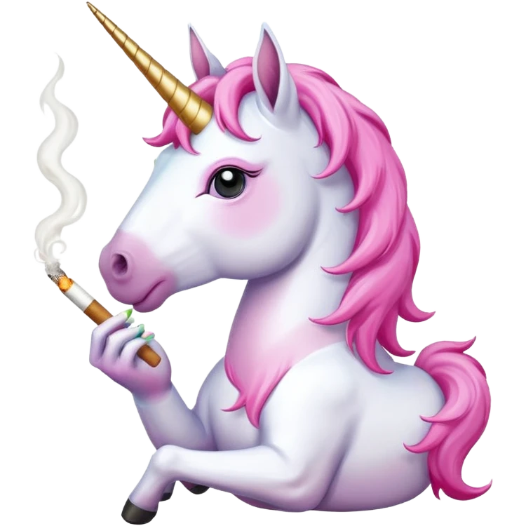 unicorn smoking a joint emoji
