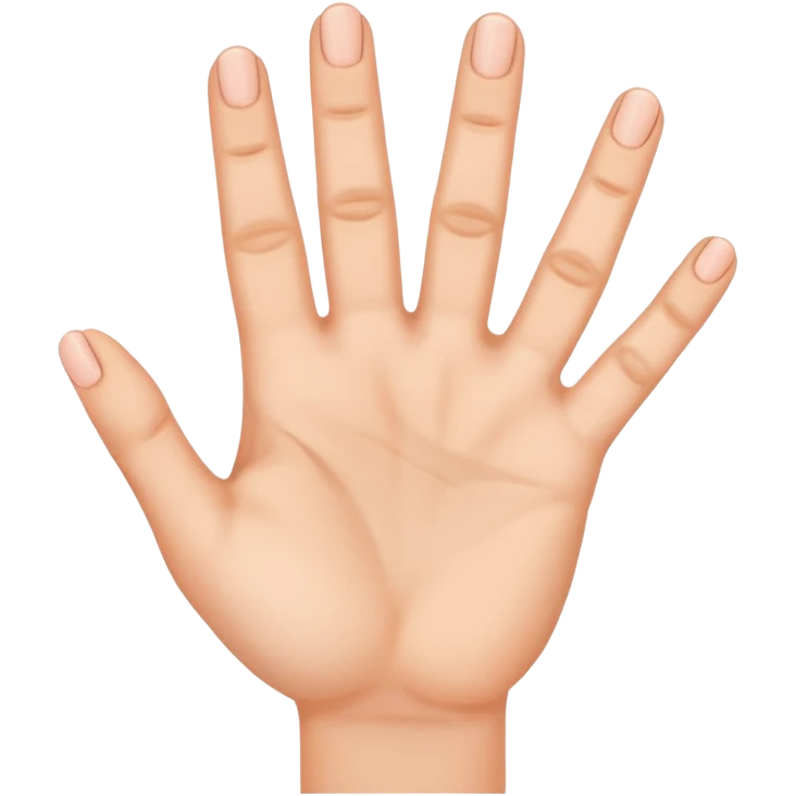 hand showing 4 fingers emoji