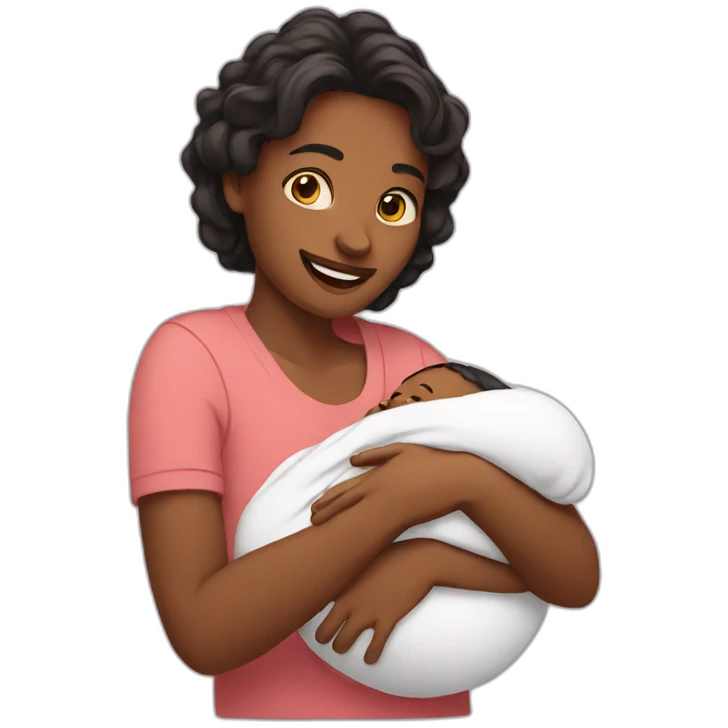 Holding baby emoji