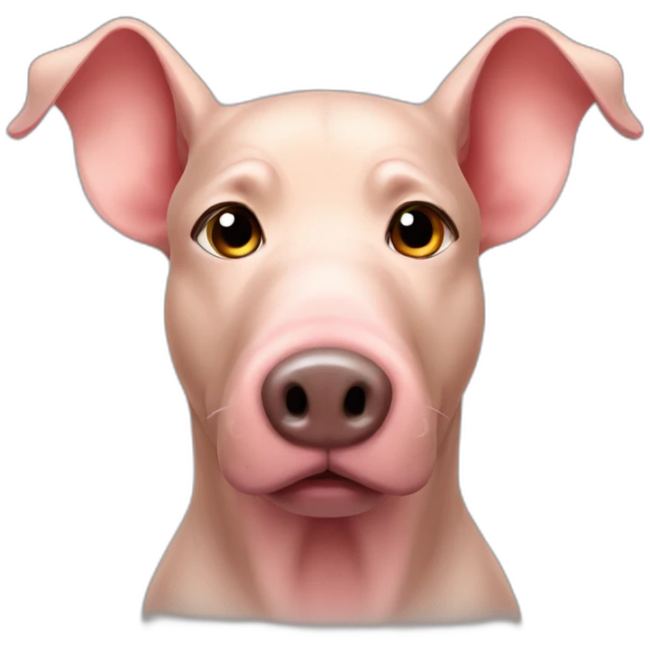 pig in doberman coloring emoji
