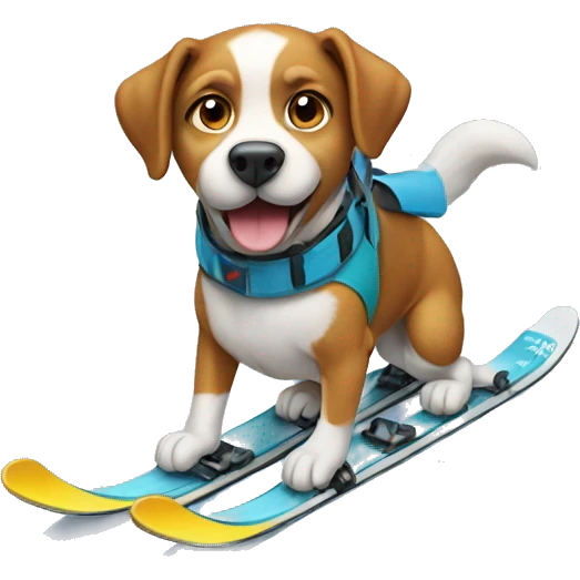 Dog doing ski  emoji