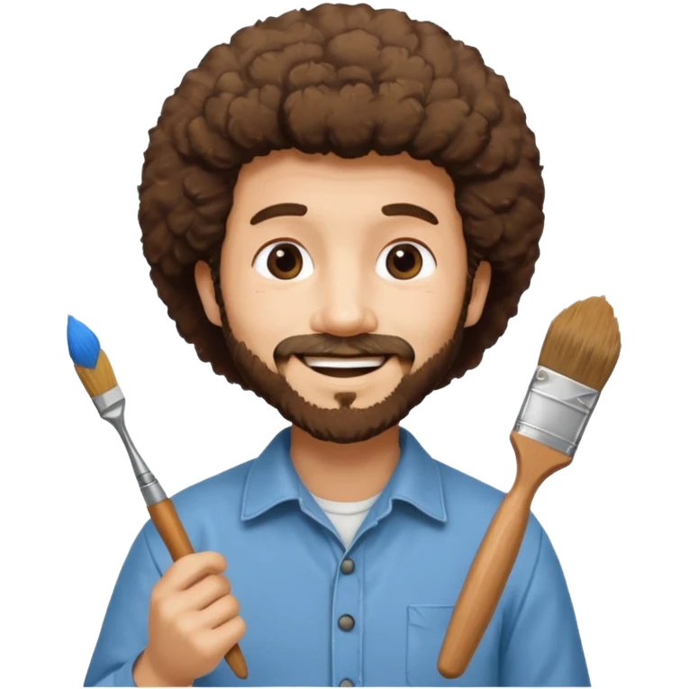 Bob ross qui peint emoji