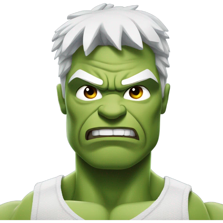 Hulk with gojo anime emoji