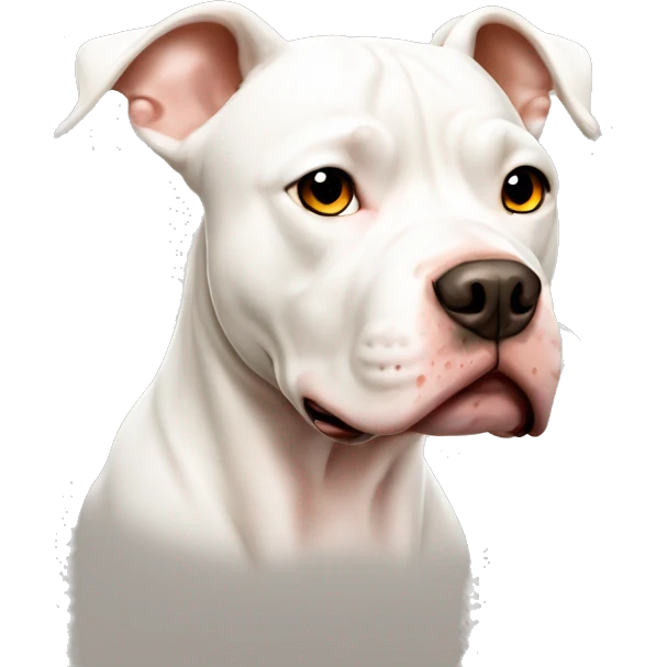 White pitbull with tan spots  emoji
