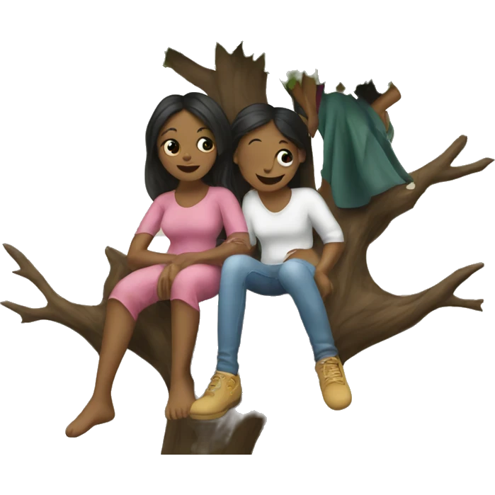 girlfriends in a tree emoji