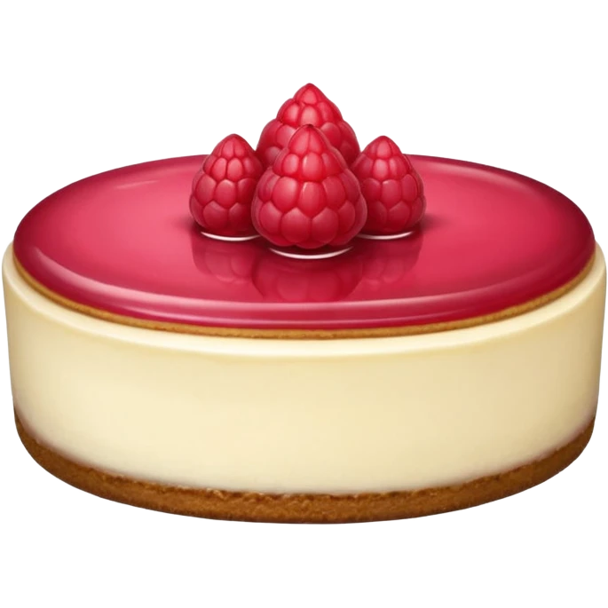 Cheesecake slice with raspberry on top emoji