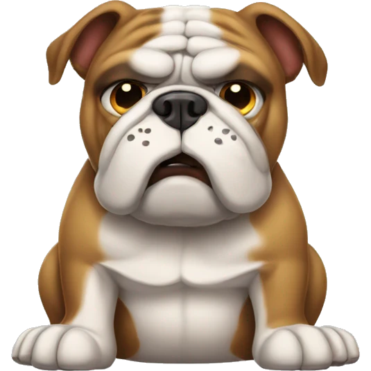 Bulldog sad emoji