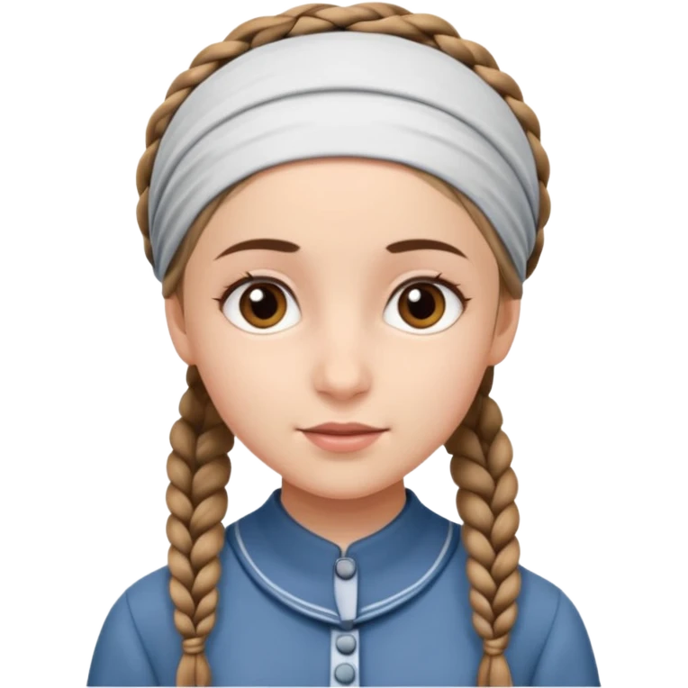 young modest jewish girl braids emoji
