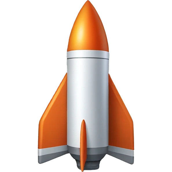 A cool rocket emoji emoji