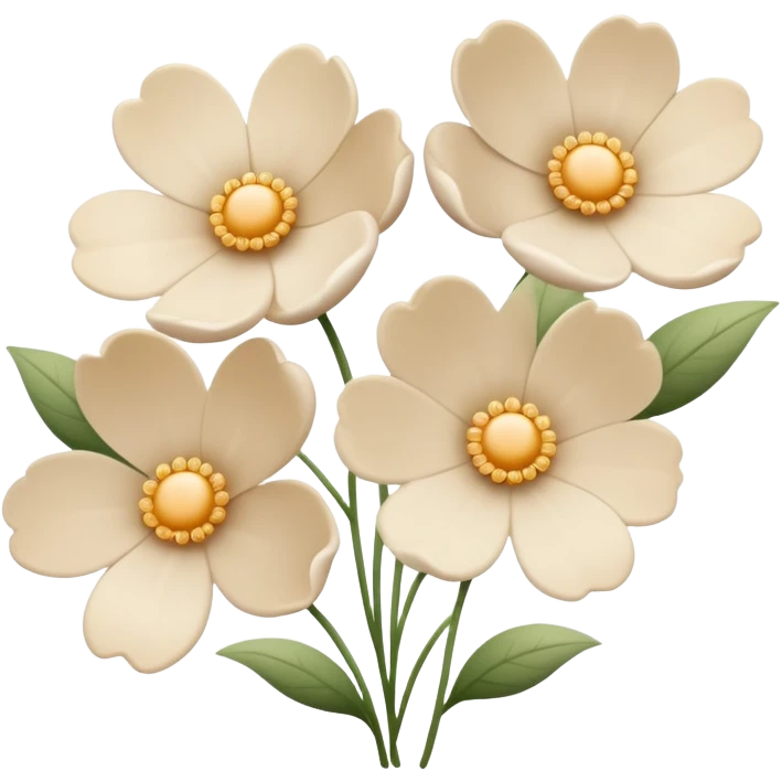 light beige flowers  emoji
