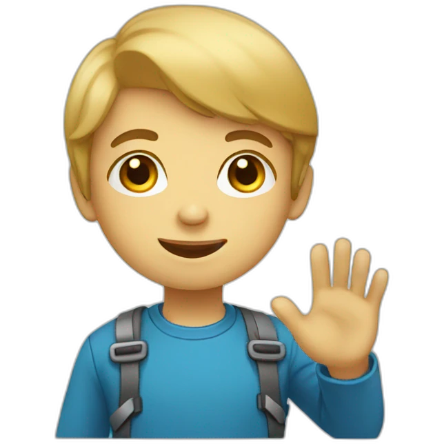 Volunteer kid emoji