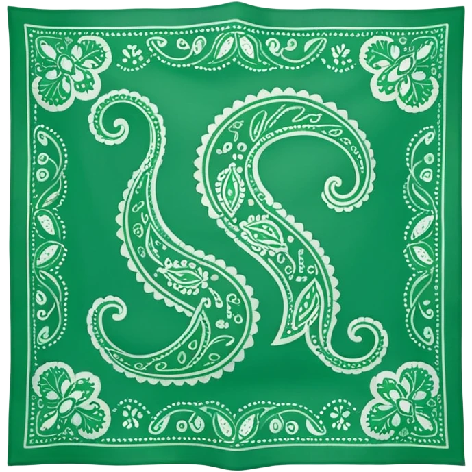 Green Paisley Bandana emoji
