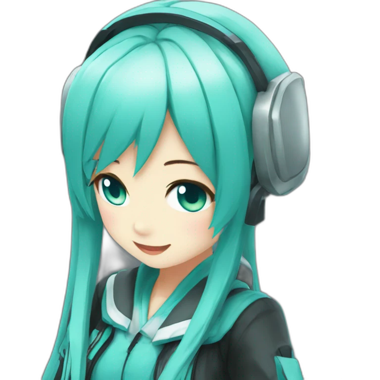 Miku Hatsune choqué  emoji
