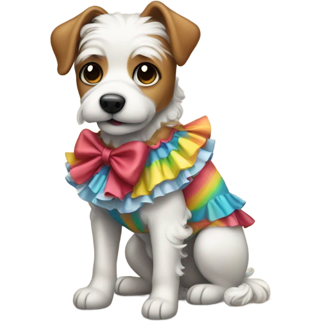 Dog in a dress emoji