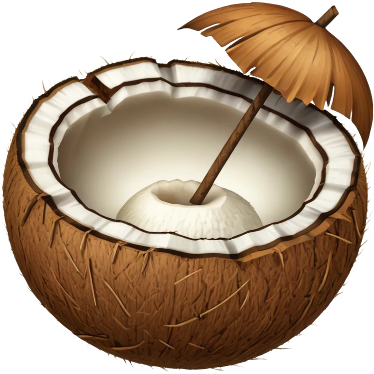 Noix de coco légèrement plus petite emoji
