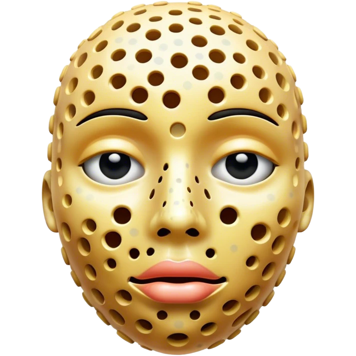 Trypophobia glitched face emoji