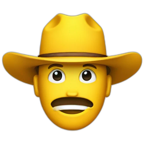 yello face with cowboy hat emoji