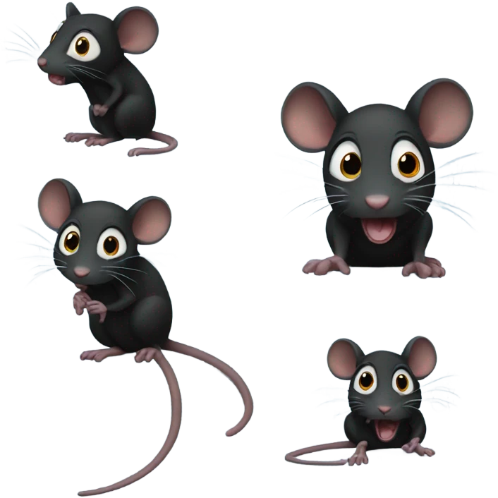 Black rat is in shock emoji