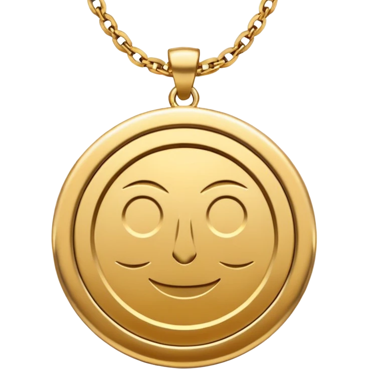 hippie logo necklace emoji