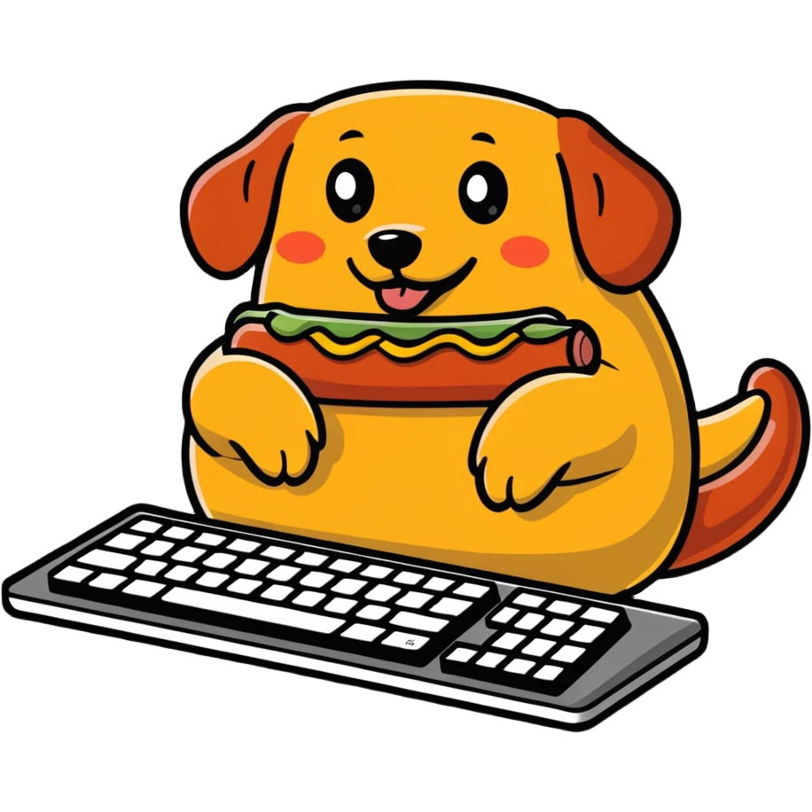 hotdog with a T9 keyboard emoji