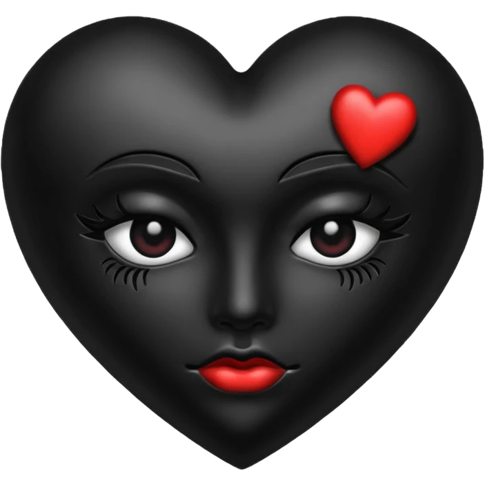 black metal make up heart emoji