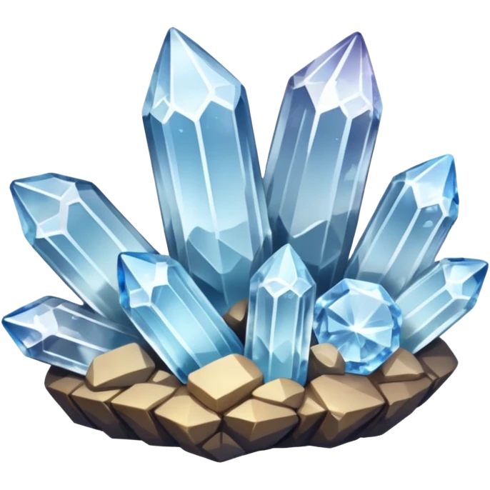 A cluster of quartz crystals catching the light.



































































 emoji