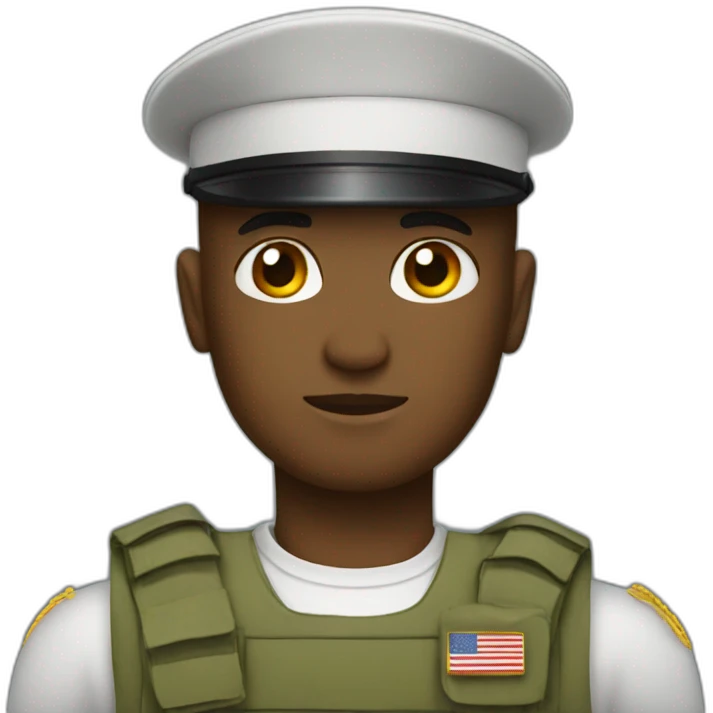 Military without arms emoji