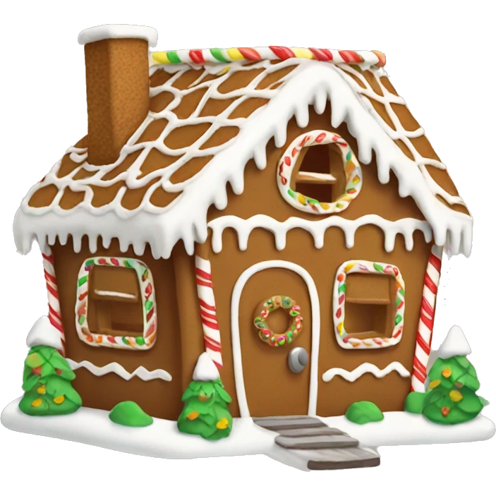 Gingerbread house emoji