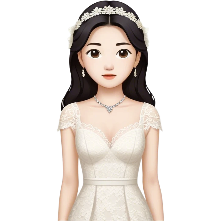 Jun Ji-hyun in lace white dress emoji
