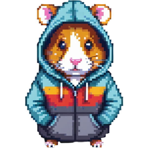 Hamster hacker in a hoodie emoji
