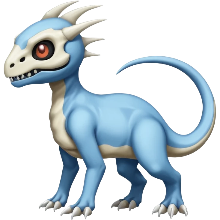 Shiny Duskull-Cubone-Salandit-Fakémon-hybrid-creature (full body)  emoji