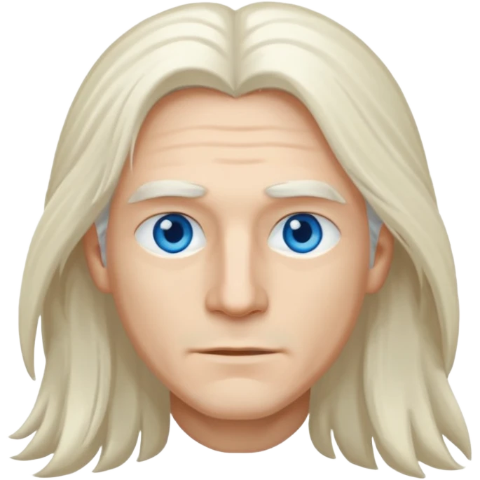 Hombre cabello blanco largo emoji