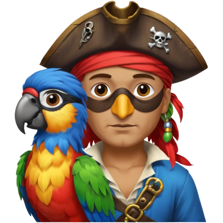 pirate and parrot emoji