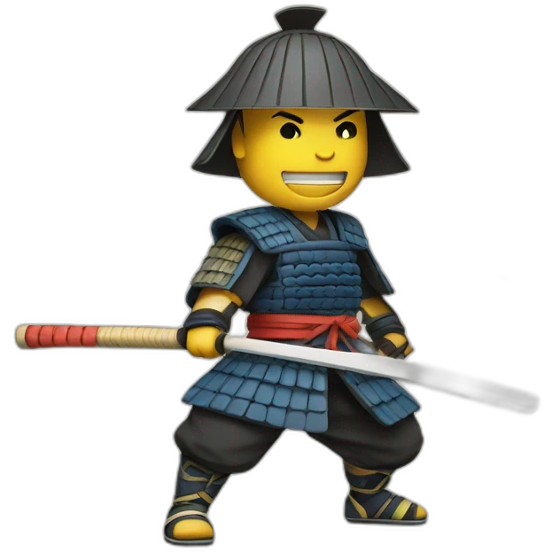 Samurai playing tennis in 1235 year emoji