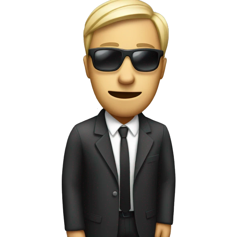 Music manager with poker face emoji