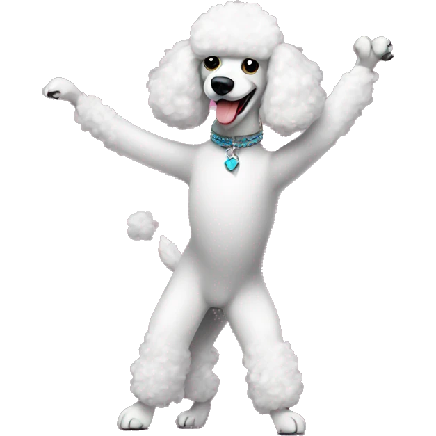 Poodle dancing emoji