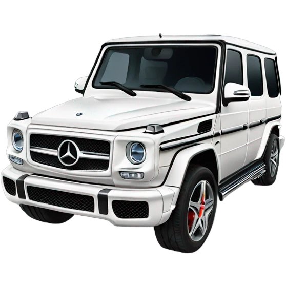 White Mercedes gwagon back emoji