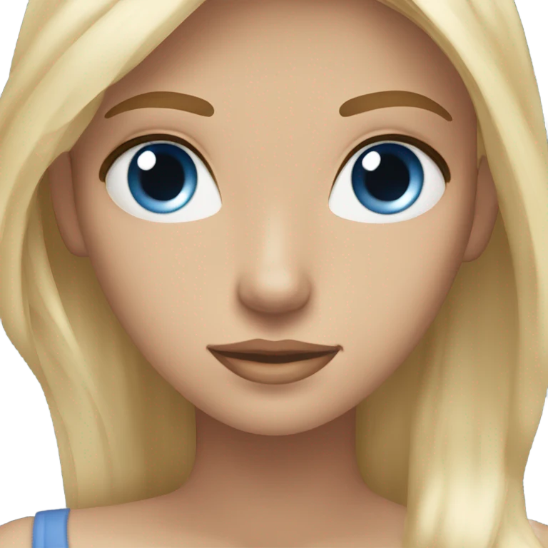 two friends one blonde blue eyes pale other tan skin brown hair brown eyes emoji