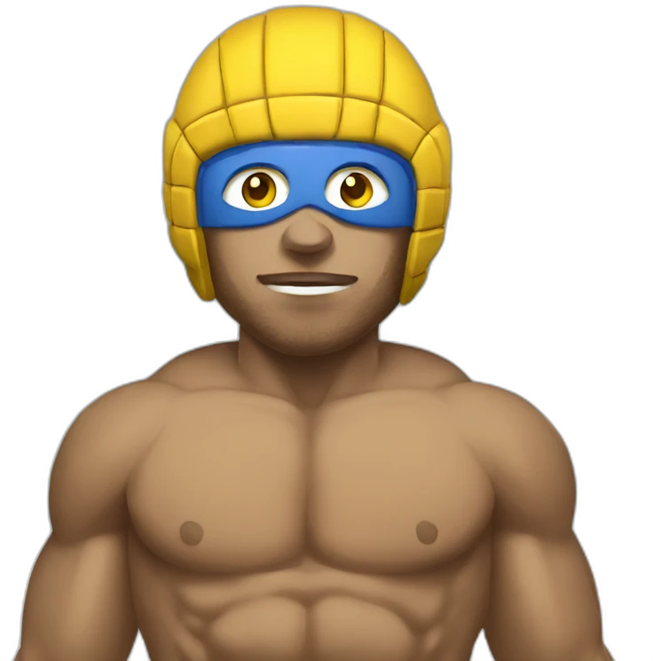 Muscular water polo player emoji