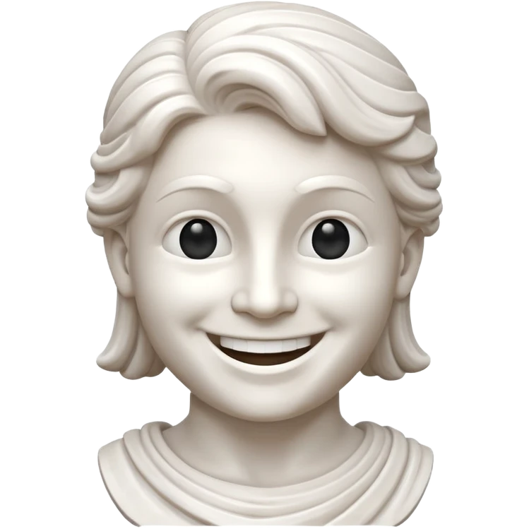 escultura griega feliz emoji