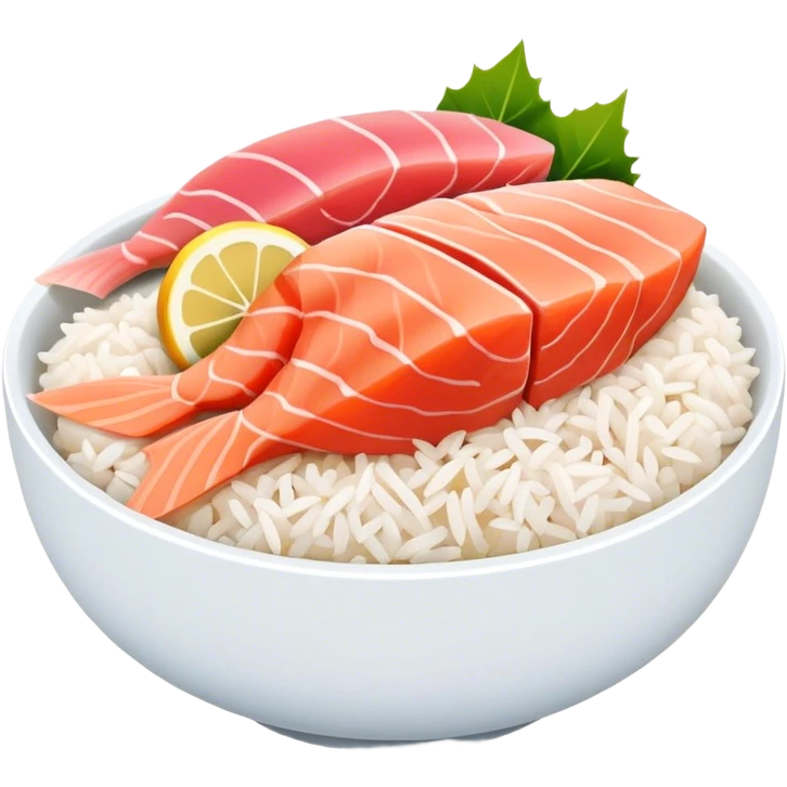 Sashimi over rice emoji