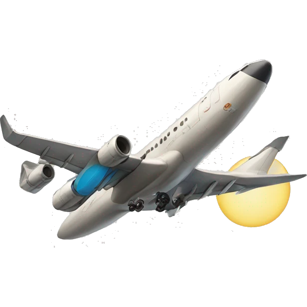 Hippie airplane emoji