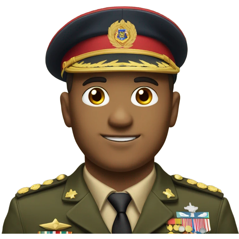 A man in a military uniform  emoji