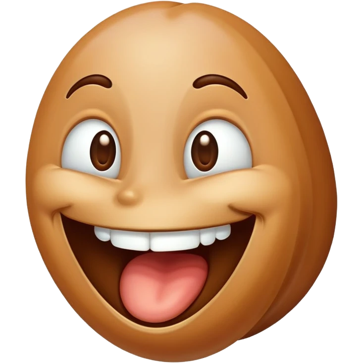 Laughing bean emoji