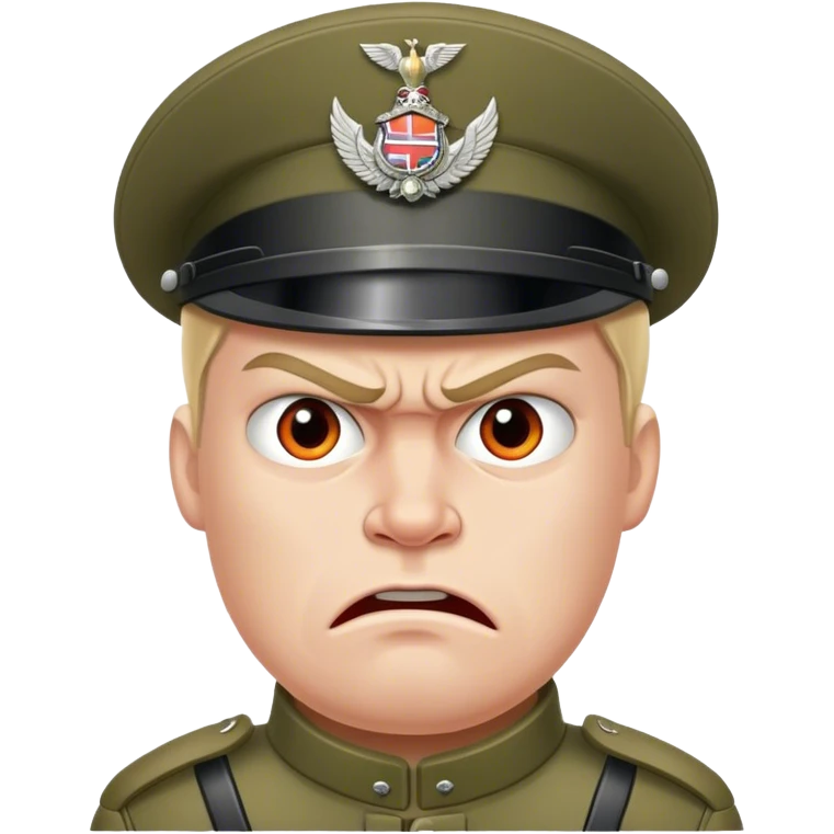 An angry norwegian soldier full height emoji