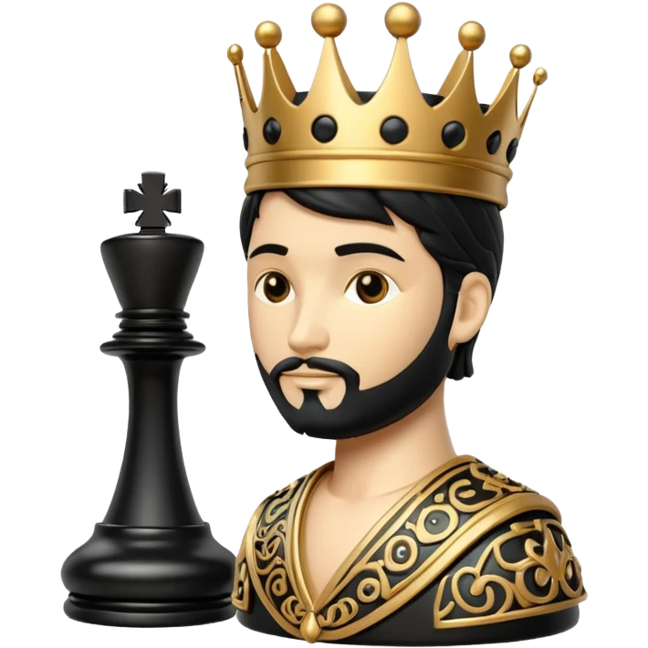 Chess king in balck emoji