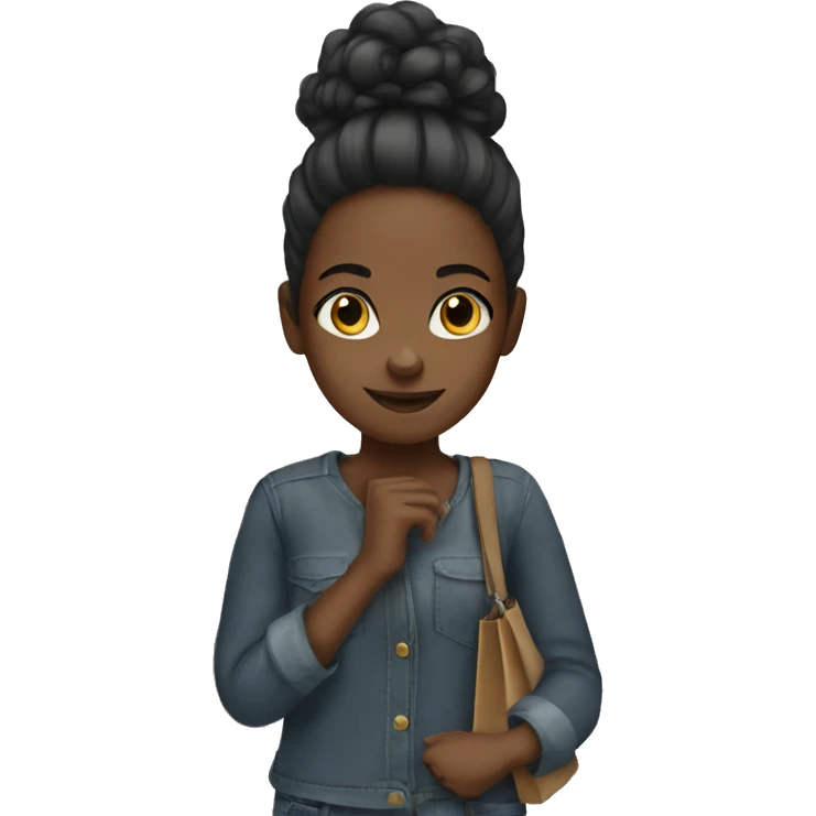 Black girl shopping  emoji